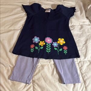 Hanna Andersson Navy and Lavender Kids Matching Set